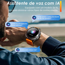 Relógio inteligente com papel de parede personalizado, alertas de chamadas/mensagens, chamadas sem fio, relógio esportivo