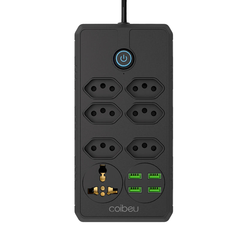 Extensão elétrica de 5 metros, extensão elétrica, filtro de linha brasileiro, tomada USB, régua de tomadas, extensão de tomada, tomada USB longa