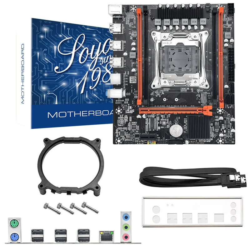 Kit de placa-mãe MOUGOL X99 D4 com processador Intel LGA2011-3 Xeon E5 2650 V4 + memória RAM DDR4 2x8GB 2133MHz NVMe M.2 SATA para jogos.