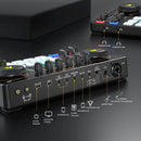 Mixer controladora Maono AME2 para DJ, placa de som, equipamento portátil para gravação e streaming em estúdio.