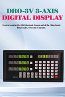 DRO-3V e 3 Encoders de alta precisão de 0 a 800 mm para fresadora, máquina de eletroerosão, mandriladora, régua de grade, display de leitura digital
