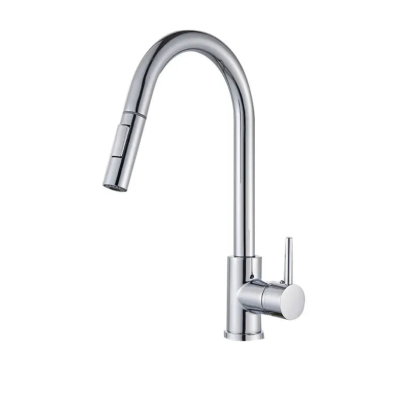 Torneira de cozinha FMHJFISD, torneira de cozinha dourada escovada, torneira de água retrátil, misturadora de alça única, rotação de 360 graus, torneira de chuveiro de cozinha