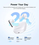 Fones de ouvido sem fio QCY Melobuds N50 ANC Bluetooth 5.4 com cancelamento de ruído ativo, 6 microfones, conexão multiponto para chamadas nítidas