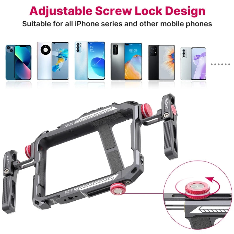 Suporte para celular Ulanzi Lino para vídeo e vlog, com alça para iPhone X de 5,4'' a 6,7'', 11, 12, 13, 14 Pro Max, Android, fotografia