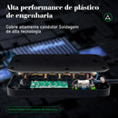 Extensão elétrica, filtro de linha, extensão de energia, tomada USB, plugue, plugue de água, filtro de linha brasileiro, 100-220V, 10A