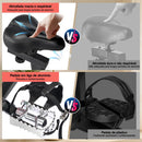 Bicicleta ergométrica ZRSE para uso doméstico, ideal para exercícios cardiovasculares em ambientes internos, com suporte para iPad e monitor LCD. Transmissão silenciosa por correia.