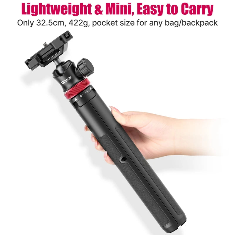 Ulanzi MT-44 Tripé extensível para selfies e vlogs com suporte para celular, câmera DSLR, vídeo, vlog e transmissão ao vivo
