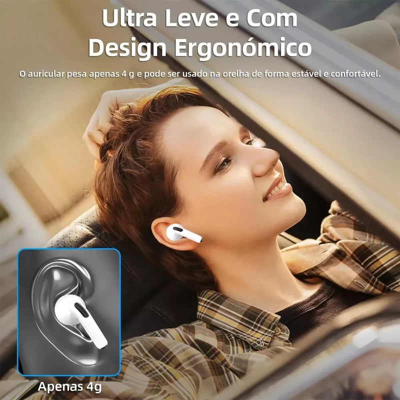 Bettdow Fones De Ouvido Sem Fio Bluetooth 5.3 Esportes À prova d'água e redução de ruído