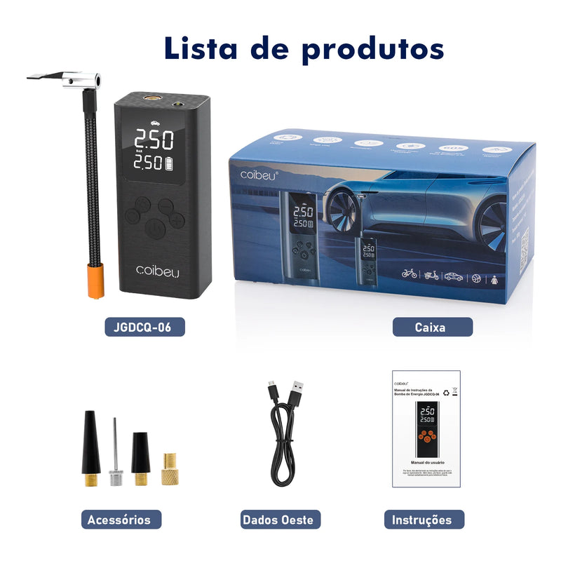 Mini compressor de ar portátil, compressor de ar portátil, compressor de ar, bomba de enchimento de pneus de carro, bomba de ar