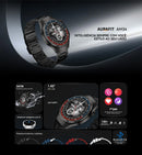 Relógio AURAFIT 2025, 1,43 Amoled, à prova d'água 3ATM, mais de 150 modos esportivos, monitoramento de saúde, Android e IOS