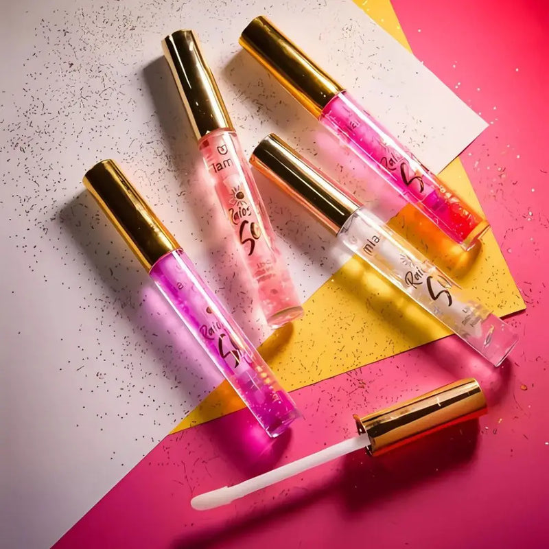Kit C/4 Oil Gloss Hidratante Labial Raios Solares Mia Make