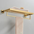 Acessórios para banheiro Toalheiro Aço inoxidável Toalheiro Acessórios para banheiro Prateleira de armazenamento Toalheiro duplo Dourado/Preto/Cromado