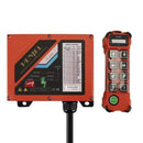 Controle remoto industrial à prova d'água e resistente à poeira para guindaste HENJEL H208 com interruptor de dupla velocidade e controle remoto sem fio de 12 V/24 V CC.