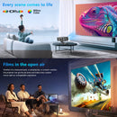 Projetor externo XIWBSY 2025 4K, 40000 lúmens, foco automático, projetor inteligente, vídeo 8K, home theater, Wi-Fi 6, Bluetooth 5.3, projetor portátil.