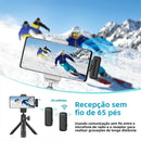 Microfone de lapela sem fio Ulanzi J12 com 20m de comprimento distancia e gravação de áudio e vídeo para smartphone Android e iPhone 16 DJI Action 5800mAh
