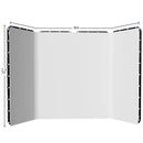 Cenário de tela verde Chromakey grande portátil com suporte para fotografia, sistema de suporte para gravação de vídeo e foto 240x400 cm