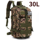 Mochila de nylon impermeável 30L/50L 1000D para caminhadas, pesca e caça, para atividades ao ar livre, esportes táticos, acampamento e caminhada