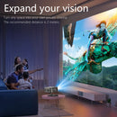 Projetor externo XIWBSY 2025 4K, 40000 lúmens, foco automático, projetor inteligente, vídeo 8K, home theater, Wi-Fi 6, Bluetooth 5.3, projetor portátil.