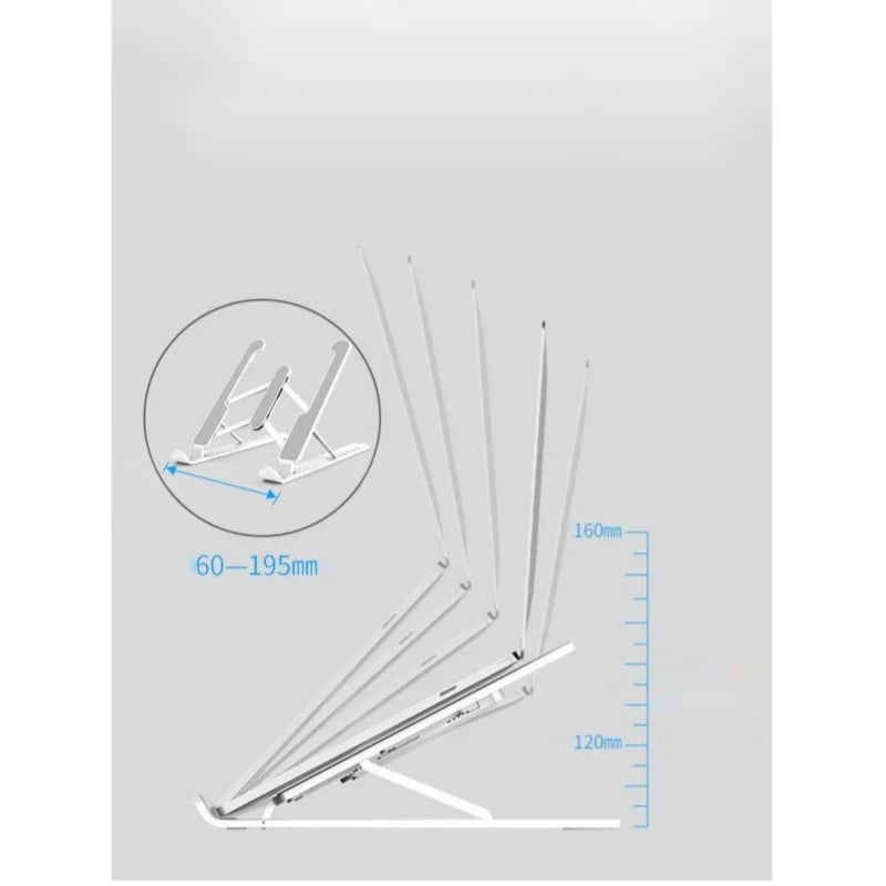 Suporte Reclinável, Dobrável e Portátil para Laptop, Notebook e Tablet - Base Ajustável