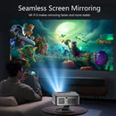 Projetor externo XIWBSY 2025 4K, 40000 lúmens, foco automático, projetor inteligente, vídeo 8K, home theater, Wi-Fi 6, Bluetooth 5.3, projetor portátil.