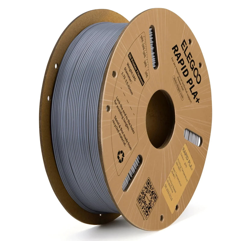 Filamento ELEGOO RAPID PLA+ de 1,75 mm, filamento para impressora 3D, suporta velocidade de impressão de 30-600 mm/s, compatível com a maioria das impressoras 3D FDM