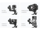 Gimbal de mão FeiyuTech SCORP Mini 2 de 3 eixos para câmeras mirrorless e de ação, smartphone com rastreador de IA, preenchimento magnético e capacidade de carga de 1,2 kg.