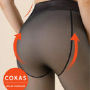 Meia-calça acolchoada quente e fria, meia-calça elástica de inverno para mulheres, superquente, de pelúcia, com pé
