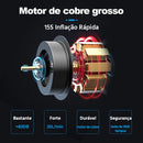 Bomba de ar portátil E-ACE para carro, com bateria de 6000mAh, 12V e 150PSI, sem fio/com fio, para pneus de bicicleta, bolas e motos.