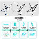 Quadro de carbono LEXON FLYER XC 29er 2215g Suspensão total Curso de 120mm Trava remota Boost Suporte para canote retrátil 15 17 19 21 polegadas