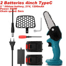 Motosserra KKMOON 21V 4/6/8 polegadas Serra elétrica de corrente sem fio Serra de poda portátil Serra elétrica portátil para marcenaria Ferramenta de corte