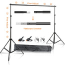 SH Fotografia Fundo Suporte de Fundo Kit de Suporte de Tela de Quadro com Estojo de Transporte para Estúdio de Fotografia e Vídeo de Musselina