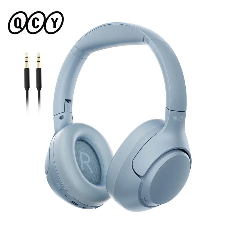Fones de ouvido sem fio QCY H3 ANC Bluetooth 5.4 com áudio de alta resolução e cancelamento de ruído ativo híbrido de 43 dB 60H