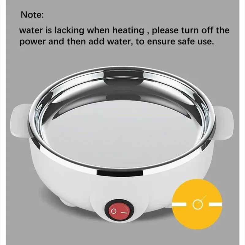 220V Multifuncional Elétrica Cozedora de Ovos Dupla Camada Mini Vaporizador Poacher Cozinha Máquina de Café da Manhã