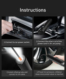 Bomba de ar portátil E-ACE para carro, com bateria de 6000mAh, 12V e 150PSI, sem fio/com fio, para pneus de bicicleta, bolas e motos.