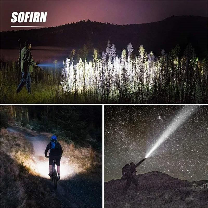 Sofirn SP31 V2.0 Lanterna Tática LED Potente 18650 XPL HI 1200lm Luz de Tocha com Interruptor Duplo Indicador de Energia ATR