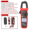 Alicate Amperímetro UNI-T UT204 Plus UT210E UT210D AC/DC Voltímetro Digital Amperímetro Alicate Multímetro Multitester Elétrico Profissional