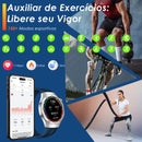 Relógio AURAFIT 2025, 1,43 Amoled, à prova d'água 3ATM, mais de 150 modos esportivos, monitoramento de saúde, Android e IOS