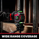 Nível a laser YEVOLT Green Beam, 4 planos, 16 linhas, autonivelante, 360 graus, 3D, que se ajusta ao solo, ferramentas de medição de ladrilhos horizontais e verticais