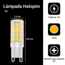 Kit 10 Lâmpadas Led G9 Halopim 7W Bivolt Cor Luz Branco Frio 6000K/Quente 3000K