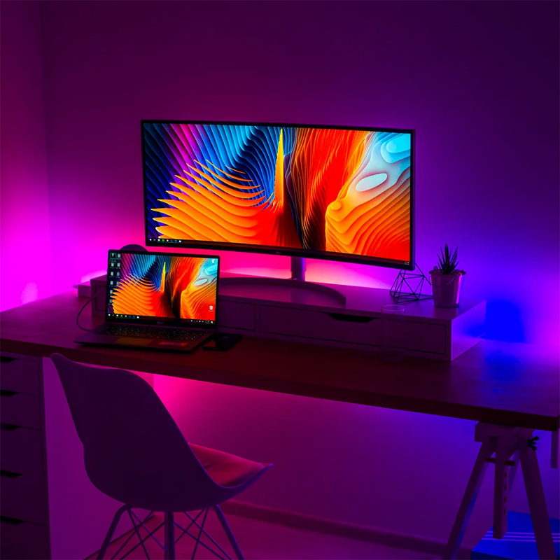 Rolo de Fita Led 5050 Rgb 5m Ip65 + Controle + Fonte 12v Bivolt