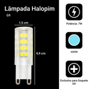 Kit 10 Lâmpadas Led G9 Halopim 7W Bivolt Cor Luz Branco Frio 6000K/Quente 3000K
