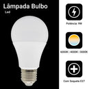 Kit com 10 lâmpadas LED 12W E 15W soquete E27 bivolt cor branca fria