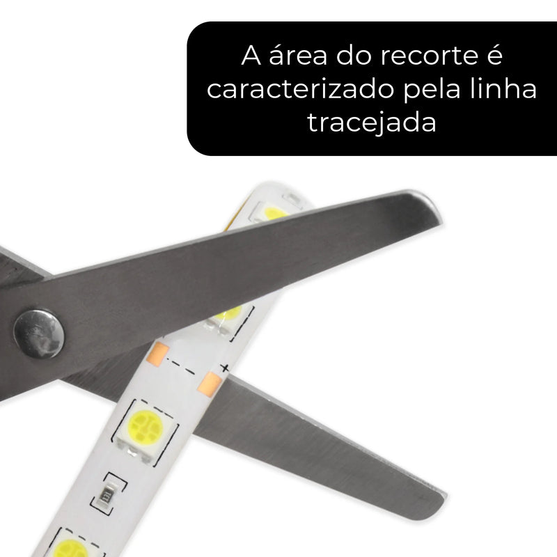 Fita de LED 5050 RGB 15 metros IP65 com 1 controle + fonte