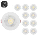 Kit 10 Spot Led 5w Dicróica Direcionável Redondo Embutir
