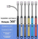 Isqueiro Eletrônico Recarregável USB por Camada de Plasma Ecológica de Luxo para Velas, Fogão, Fogareiro, Cigarros, Fogueiras, Churrasqueiras, Lareiras, Fornos Sem Chama