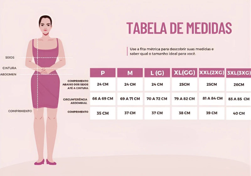 Cinta Modeladora de Cintura Dupla Compreensão Redutor de Medidas Zíper Preta